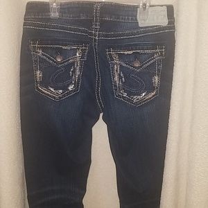 NWOT Aiko Silver Jeans 29/33